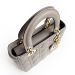 Christian Dior Lady Dior Quilted Lambskin Top Handle Bag